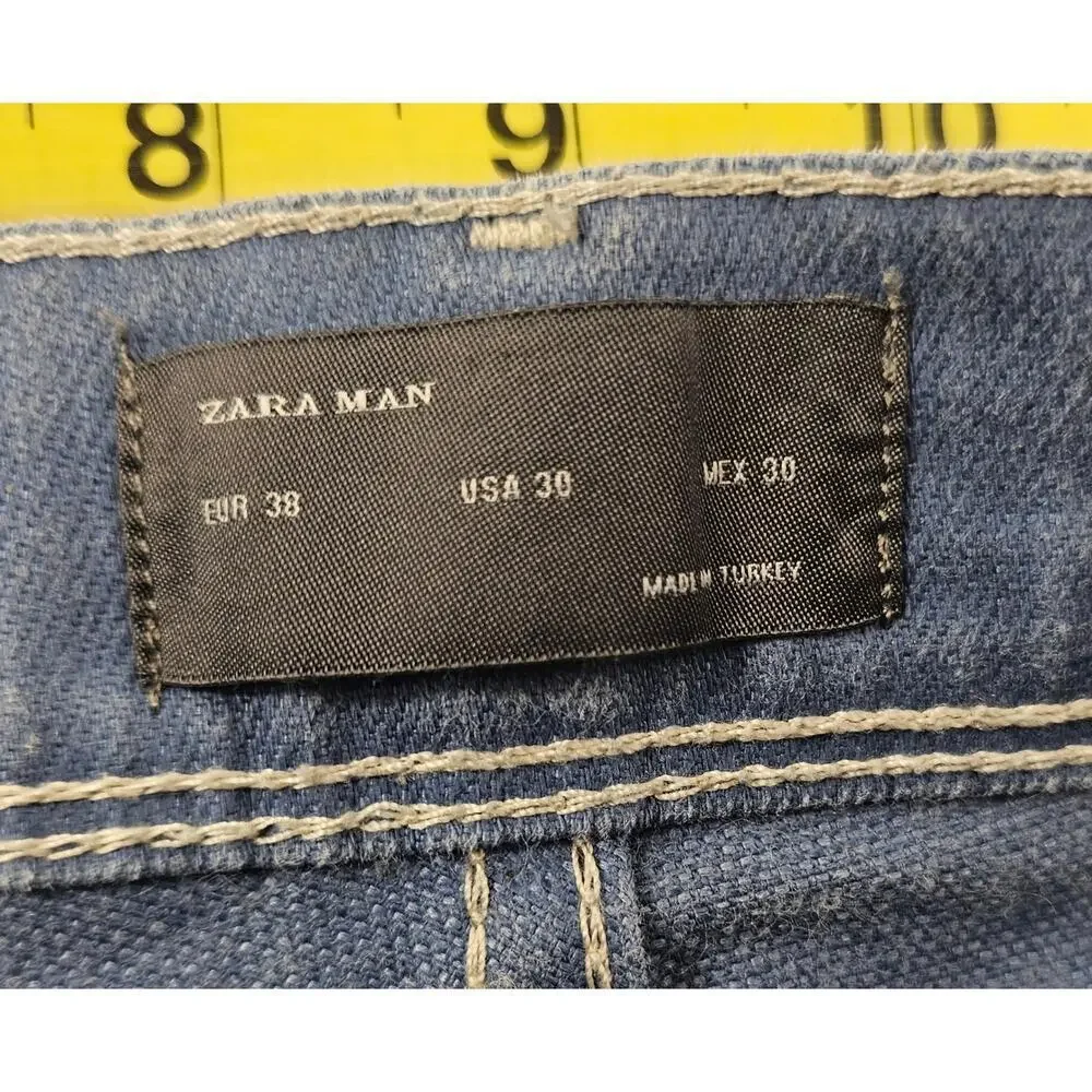 Zara man's size 30 EUC straight leg blue jeans everyday basic made in turkey